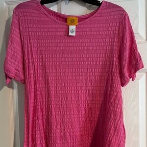 Pink Textured Women's Top